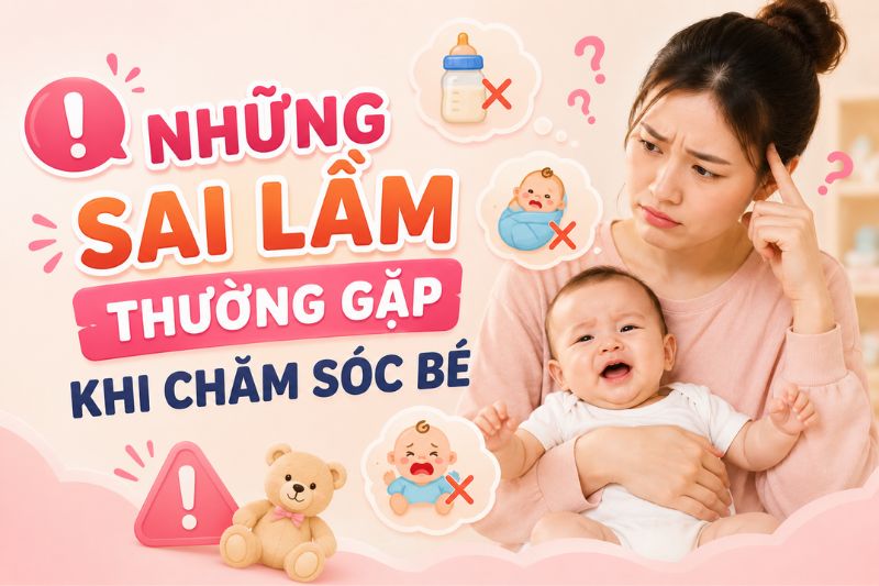 những sai lầm thường gặp khi chăm sóc bé sơ sinh